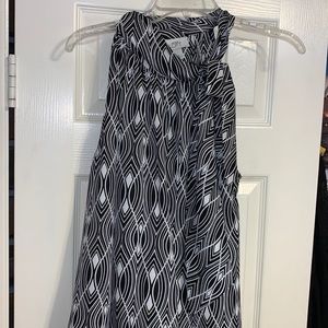 Black and white tie top